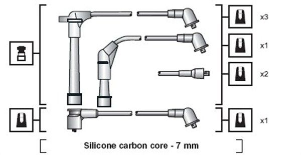 MAGNETI MARELLI Комплект проводов зажигания 941318111091